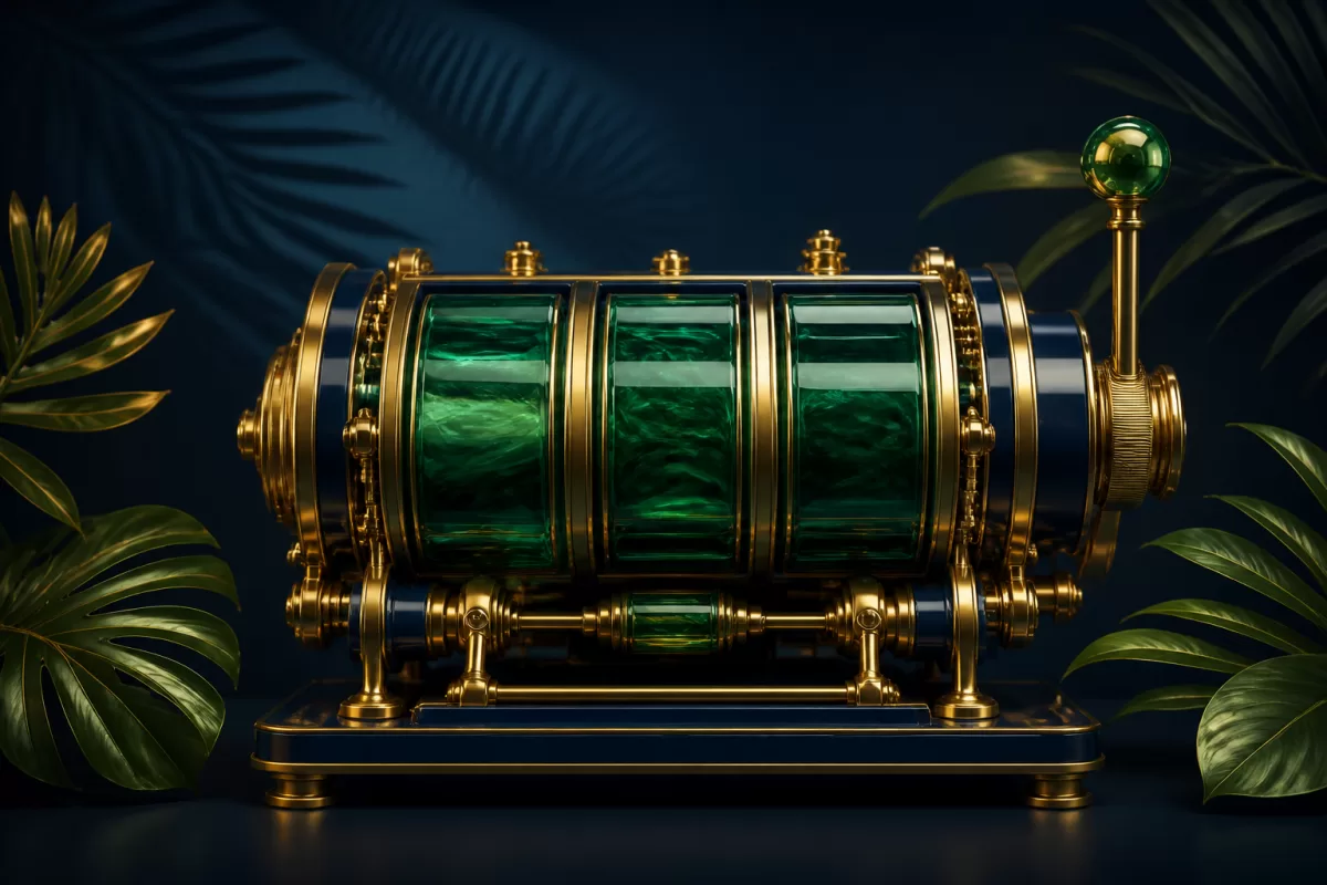 pinasjili slots guide with an abstract emerald reel mechanism