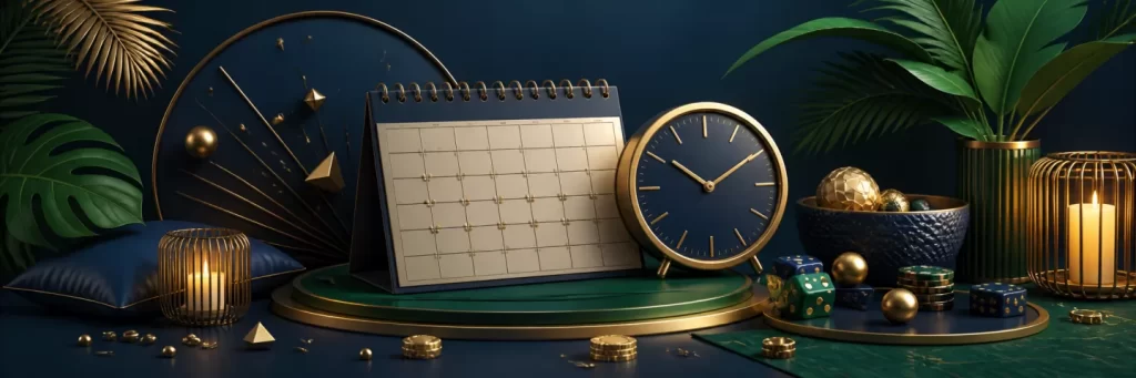 pinasjili weekend event planning banner with calendar and clock